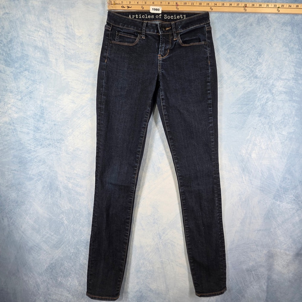 Articles of Society Sarah Skinny Jeans Dark Wash Denim Blue Womens 24